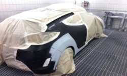 Auto vorbereitet zum lackieren