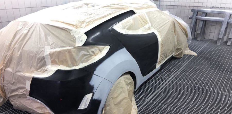 Auto vorbereitet zum lackieren