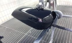 Motorrad Tank lackiert
