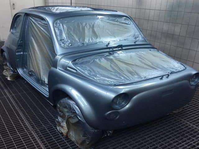 Fiat 500 giannini Endlackierung