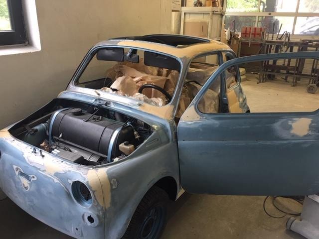 Spachtelarbeiten Fiat 500 Giannini